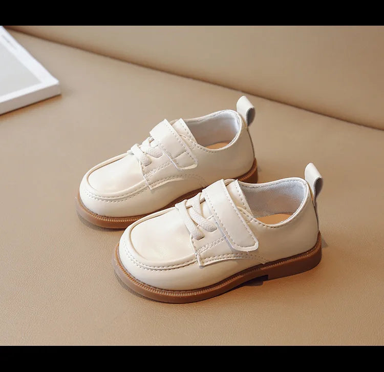 Kids Leather Shoe2023 Spring Autumn New British Leather Shoe Anti Slip Performance Shoes Boy Gril Kids Shoe Fashion Casual Shoes