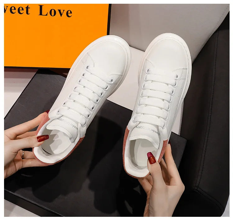 2024 Classic Leisure Sports Sneakers Height Increasing Lovers With Men's and Women's Thick Bottom fFlat Lace-up Waterproof Shoes