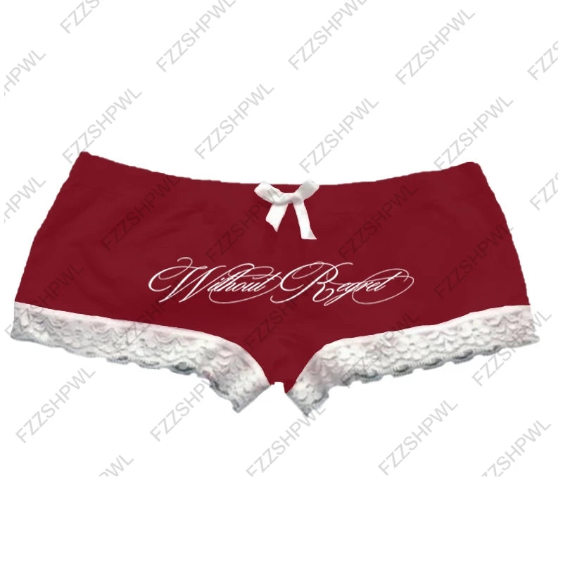 Y2K Shorts Grunge Goth Hip Hop Harajuku Letter Print Vintage Hot pants Streetwear High street Chic Casual Cleanfit Y2k Panties