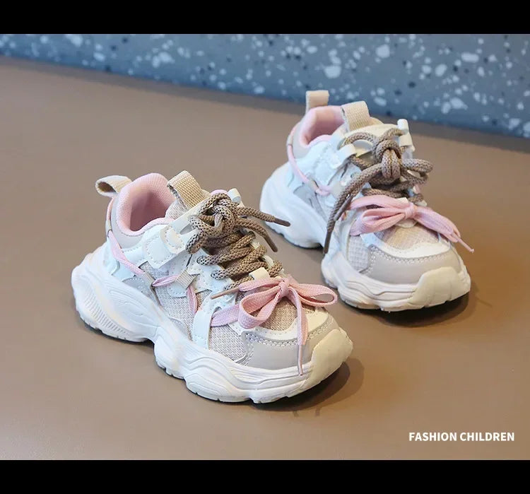 Kids Sneakers for Girls Fashion Sports Shoes for Toddlers Breathable Non-slip Children School Running Shoes for Boys Versatile