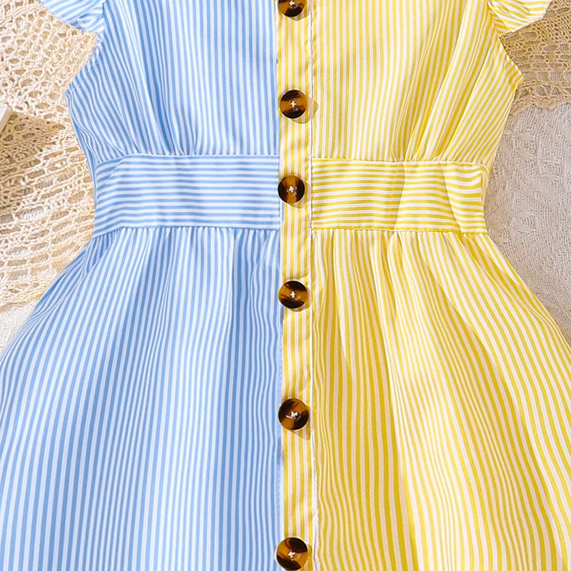 Kids Dress For Girls 8-12 Years Summer Girls Dopamine Dress Graduation Birthday Party Event Fresh Sweet Style Girls Dress