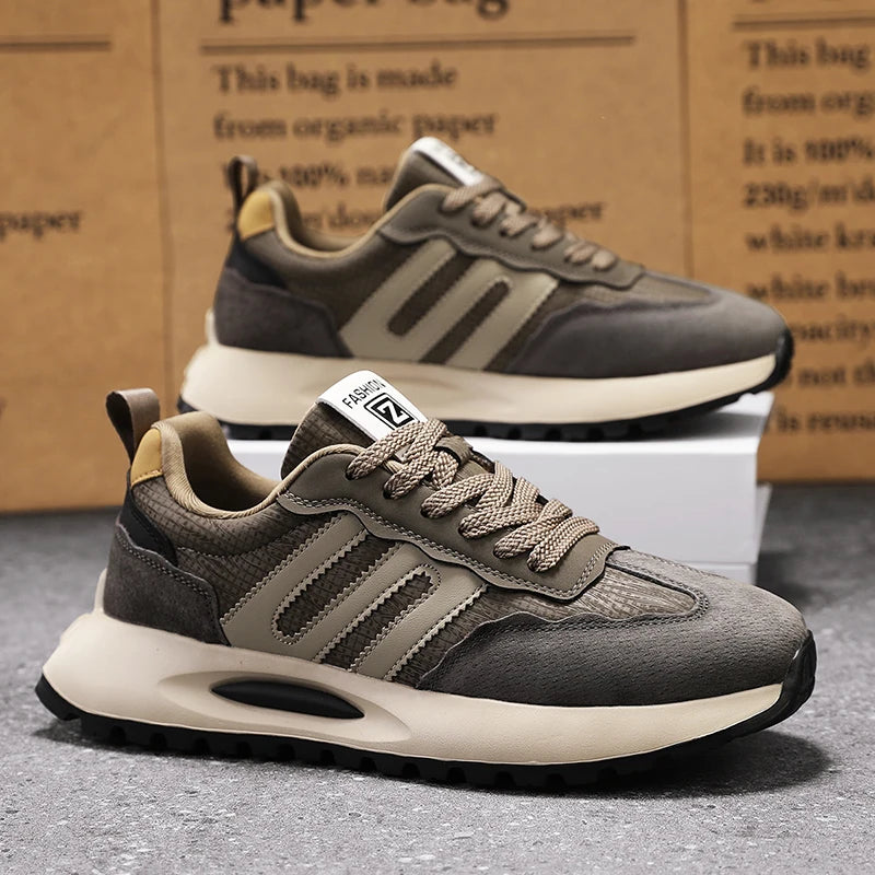 Men's shoes with a high-end feel, 2025 new trendy brand, spring and autumn season, teenage student sports running shoes, stylish