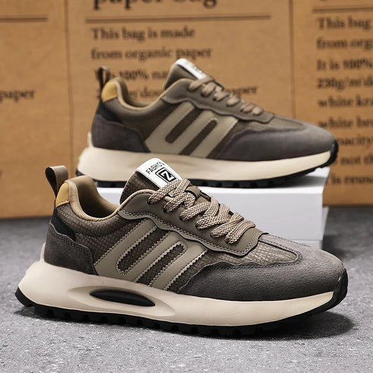 Men's shoes with a high-end feel, 2025 new trendy brand, spring and autumn season, teenage student sports running shoes, stylish