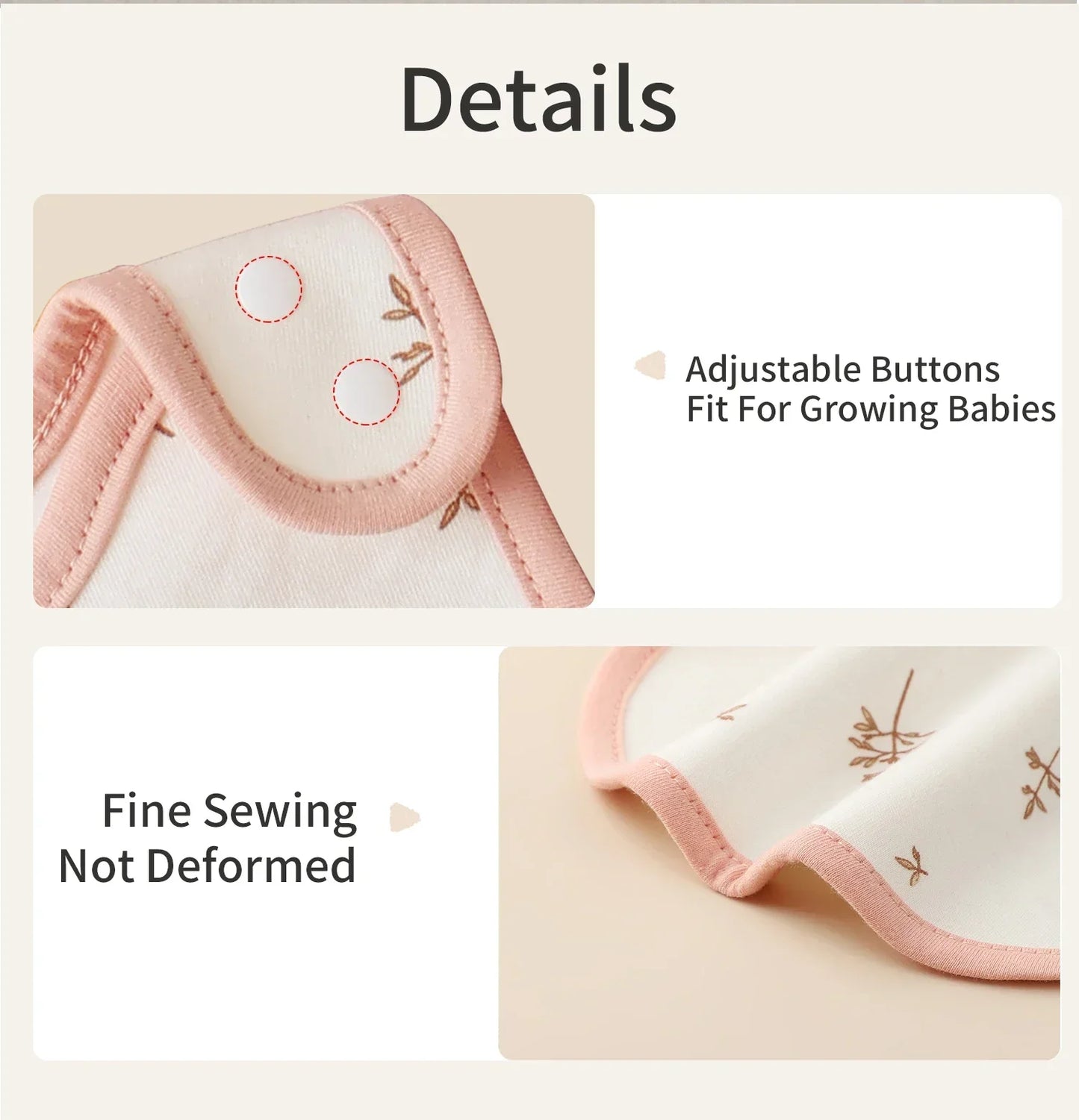 5 Pcs/set Baby Bibs U-shaped Infant Saliva Towel Easy to Wipe Kids Eating Cloth 100% Cotton Anti-spitting Skin-friendly 1-3Y