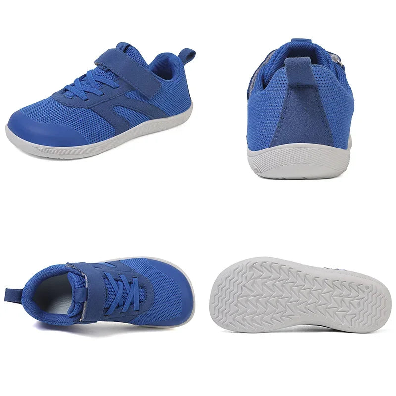 Kid Wide Width Barefoot Shoes | Boys/Girls Minimalist Elastic Opening Sneakers| Flexible- Zero Drop Sole Outdoor Children Shoes