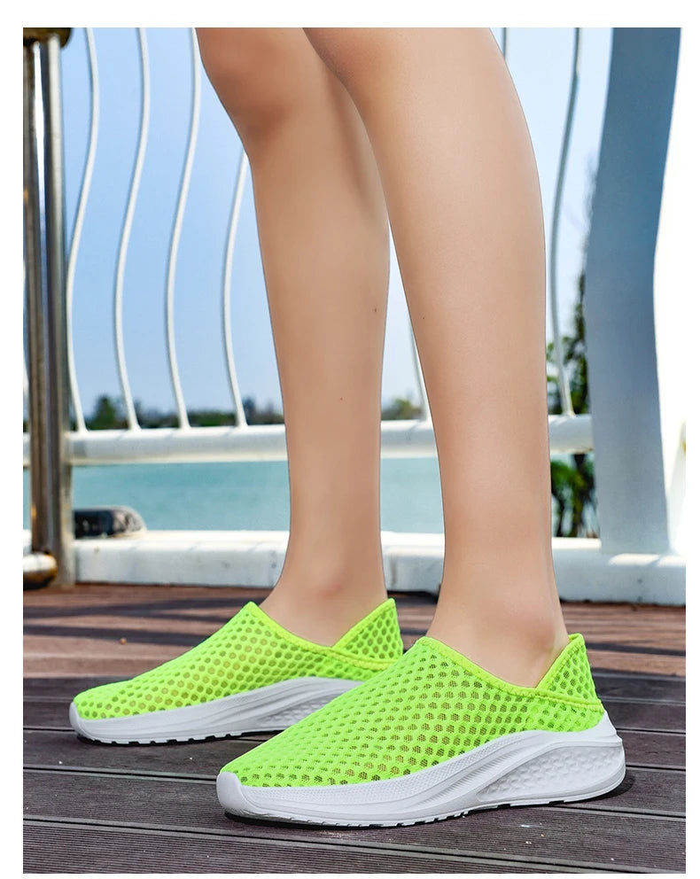 Women Shoes Loafers Light Walking Breathable Summer Comfortable Casual Shoes Women Sneakers  Black Whitezapatillas de mujer