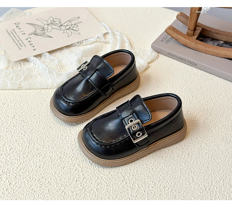 Kids Leather Shoes Autumn 2025 New Korean Edition Girls' Princess Shoes Little Girls' Baby Soft soled Casual Shoes Size 21-30