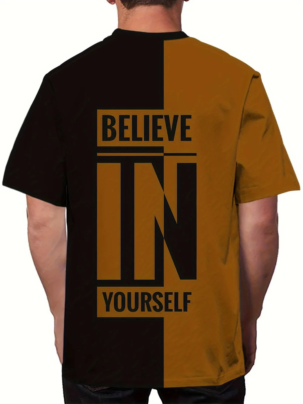 Believe in Yourself Graphic Print Clothes Men Designer T shirt Men's Summer Clothes Y2k Clothes O-Neck Men Short Sleeve Tee Tops