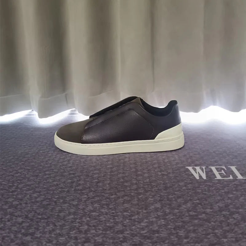 Men's Shoes Luxury Artificial Leather Casual Designer Fashion Outdoor Trekking Moccasins Loafers Sneakers For Men Trends 2025