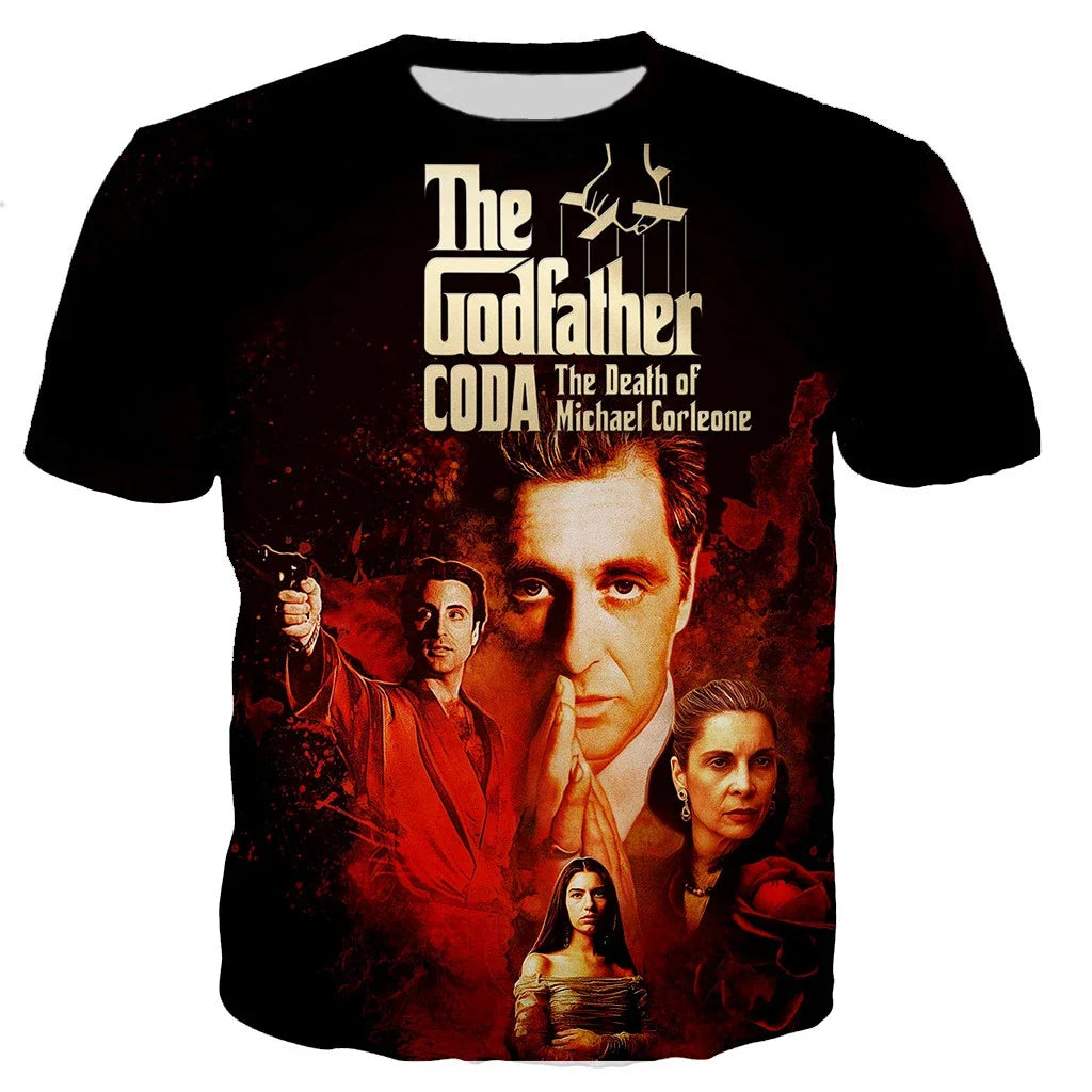 The Godfather Movie 3D Print T-Shirts Summer Men Women Casual Fashion Oversized Short Sleeve T Shirt Kids Tees Tops Man Clothing