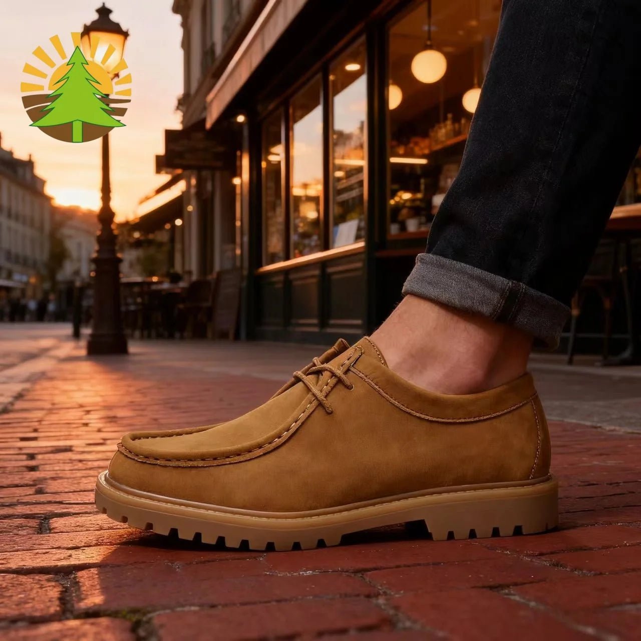 Men's Shoes 2025 Autumn New Trendy British Style Round-Toe Thick-Soled Derby Shoes Genuine Leather Black Formal Casual Leather Shoes, High-End Business Men's Shoes All-Season Soft-Soled Anti-Odor Leather Shoes Men's Korean St