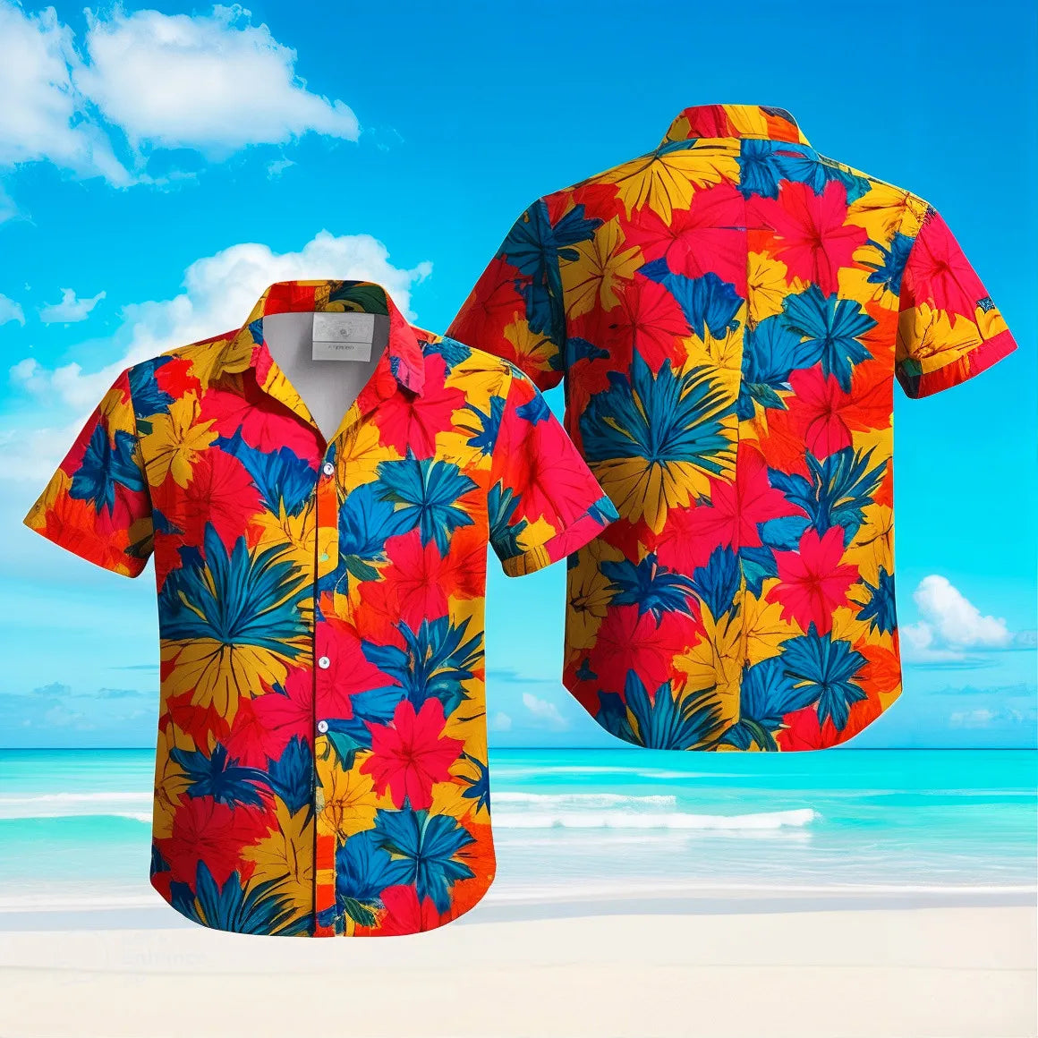 2025 Men'S Short Sleeve Shirt Tiki Hawaiian Tropical Floral Shirt 3D Printed Vacation Shirt Top Vintage Clothing Lapel Shirt