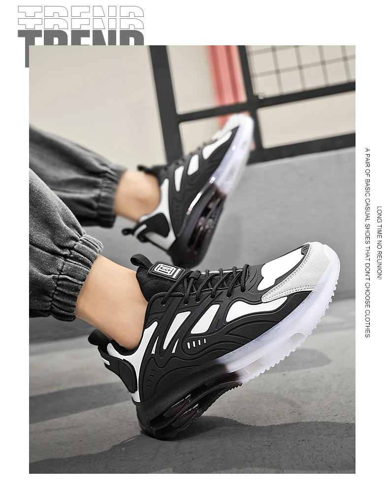 Men Shoes 2025 Casual Walk Air Cushion Marathon Breathable Lightweight Women's Comfortable Athletic Nonskid Sneakers