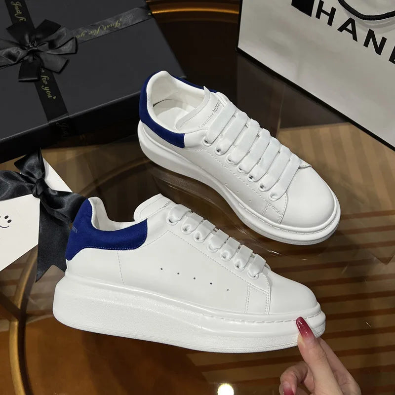 2024 Classic Leisure Sports Sneakers Height Increasing Lovers With Men's and Women's Thick Bottom fFlat Lace-up Waterproof Shoes