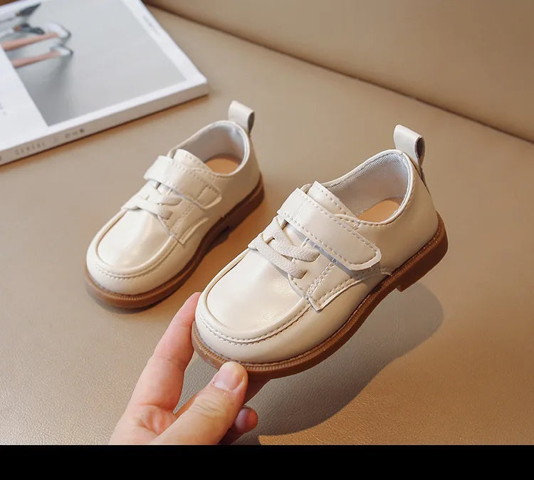 Kids Leather Shoe2023 Spring Autumn New British Leather Shoe Anti Slip Performance Shoes Boy Gril Kids Shoe Fashion Casual Shoes