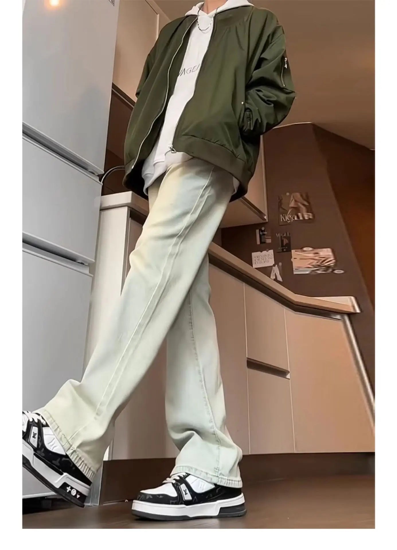 Straight Jeans Men's Spring and Autumn Slim Fit Slim and Loose Trousers