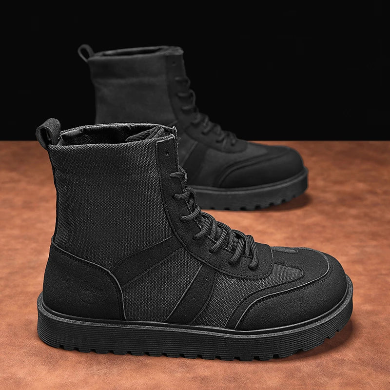 Boots Winter Mens Shoes Casual Cowboy Tactical Motorcycle Chelsea Ankle Work Leather Outdoor Designer Luxury Hiking