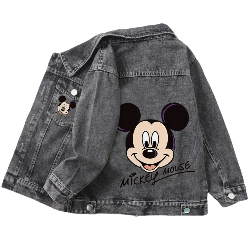 Children Clothing Sets Spring Autumn Baby Boys Girls Mickey Mouse Minnie Cotton Denim Jacket Coat + Jeans Pants 2pce Casual Suit