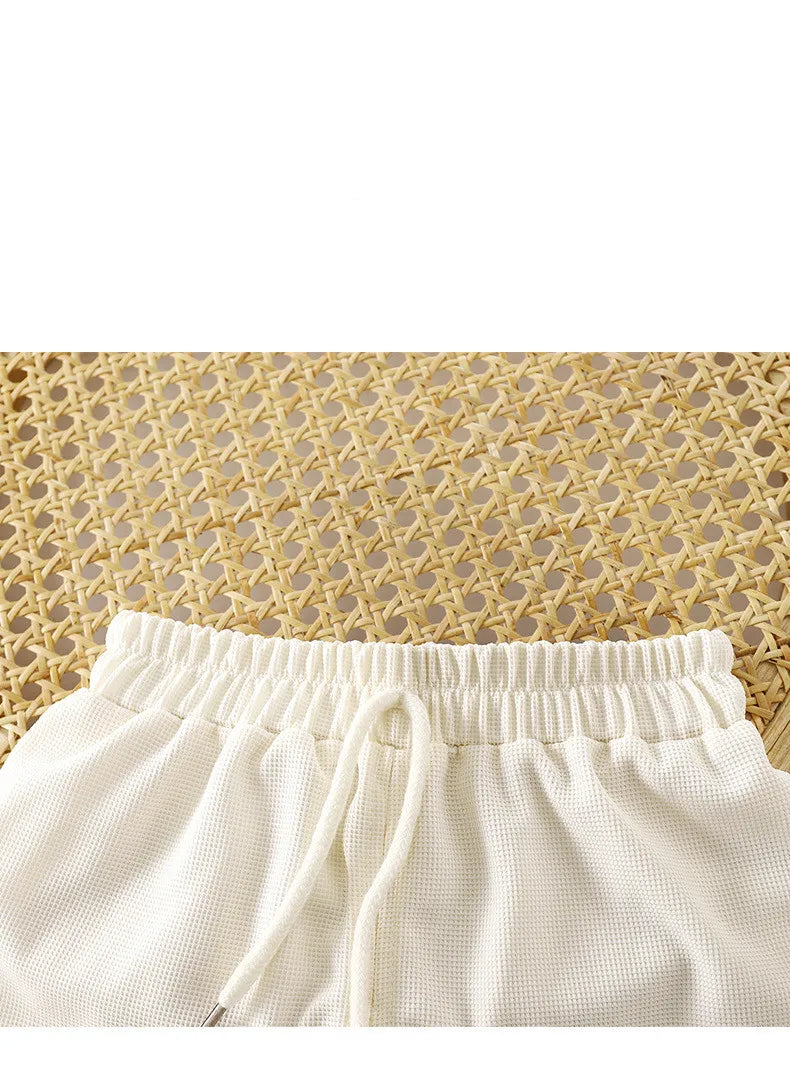 Pure Color Baby Boy Clothes Sets For Children School Sports Casual T-shirt + Shorts Suit Kids Tracksuit Clothing Outfits Summer