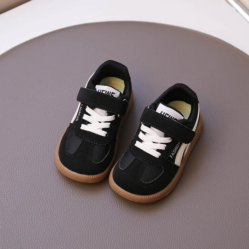 Children's Sneakers 1-8 Years Old Beige Lightweight Boys Girls Casual Shoes Four Seasons Black Soft Non-slip Kids Single Shoes