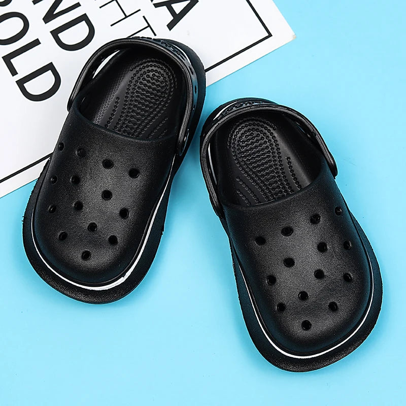 Children Sandals Anti Skid Clogs Boys Girls Summer Hole Water Toddler Shoes Baby Mules Rubber Kids Garden Beach Flats Slippers