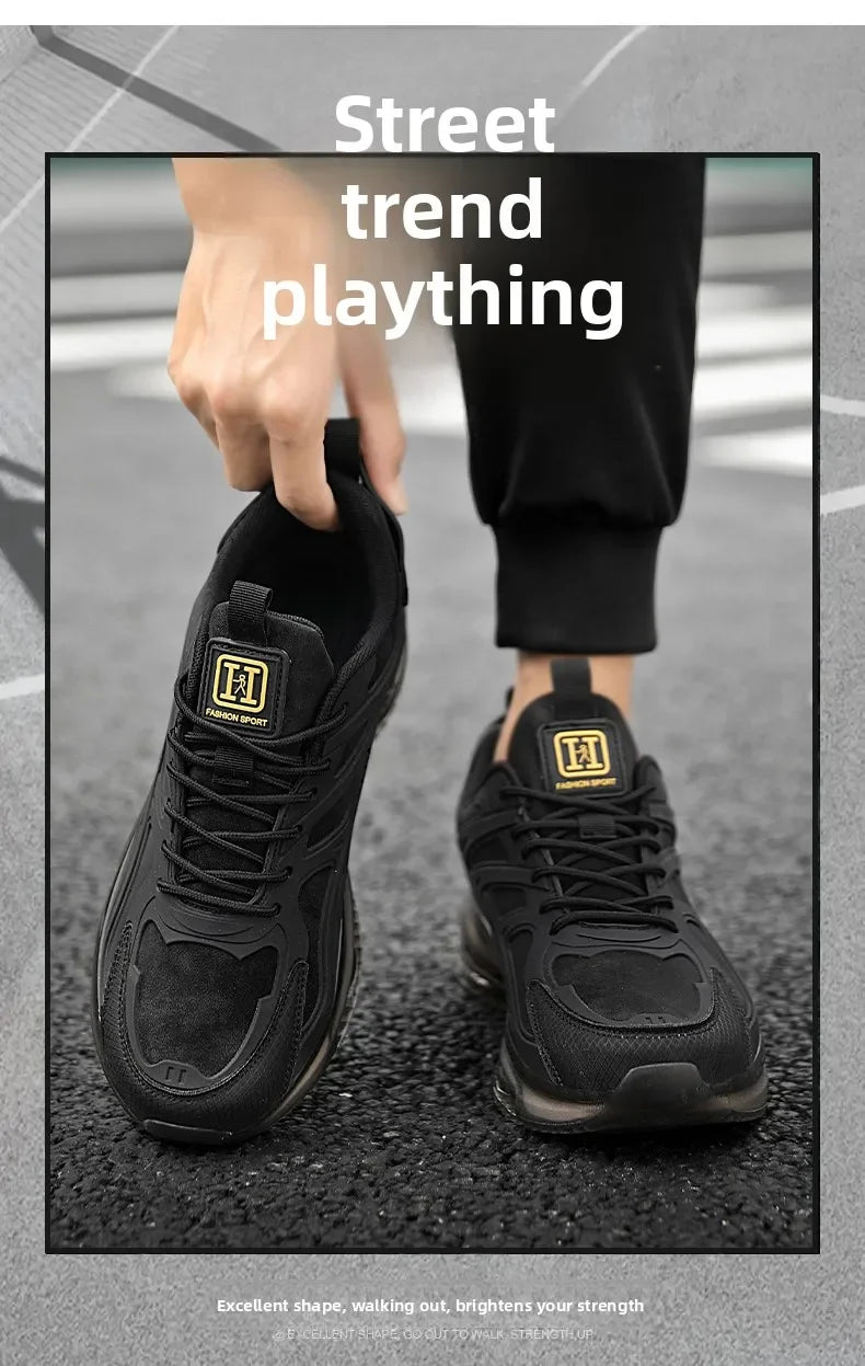 Men Shoes 2025 Casual Walk Air Cushion Marathon Breathable Lightweight Women's Comfortable Athletic Nonskid Sneakers