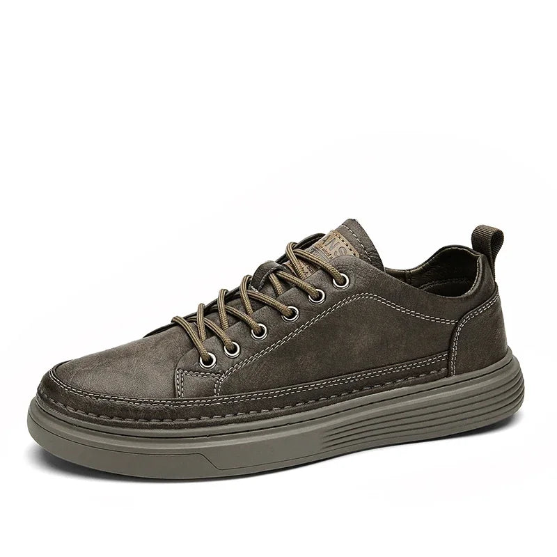 Classic Men's Sneakers Platform Slip on Casual Shoes for Men Leather Sneakers New Comfort Flat Shoes Spring Men's Loafers Shoes