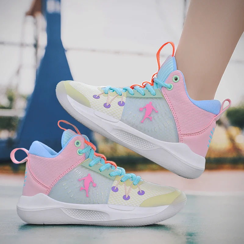 Brand Basketball Shoes For Kids Sneakers Non-Slip Cushion Boys Basketball Sneakers Sports Shoes Comfortable Children's Sneakers