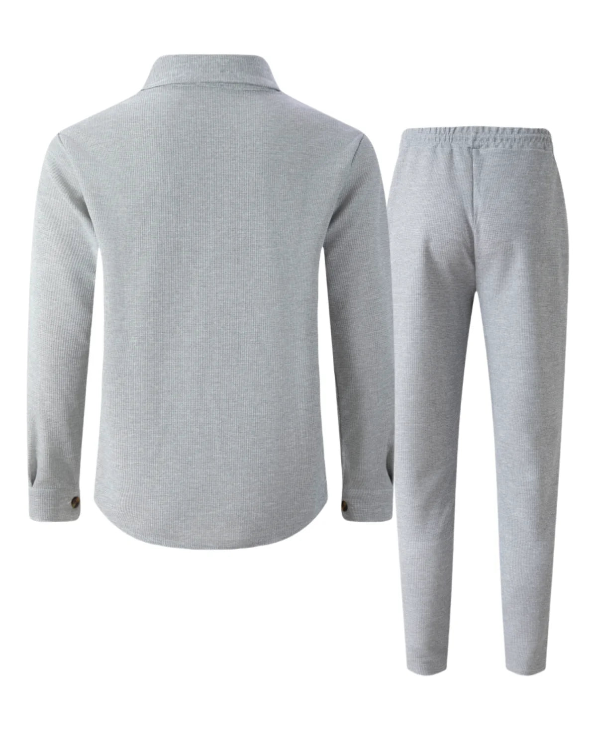 Men's Spring Autumn Casual Suit Street Style Solid Color Loose-Padded Long-Sleeved Two-Piece Set Fashionable Outerwear Suit set