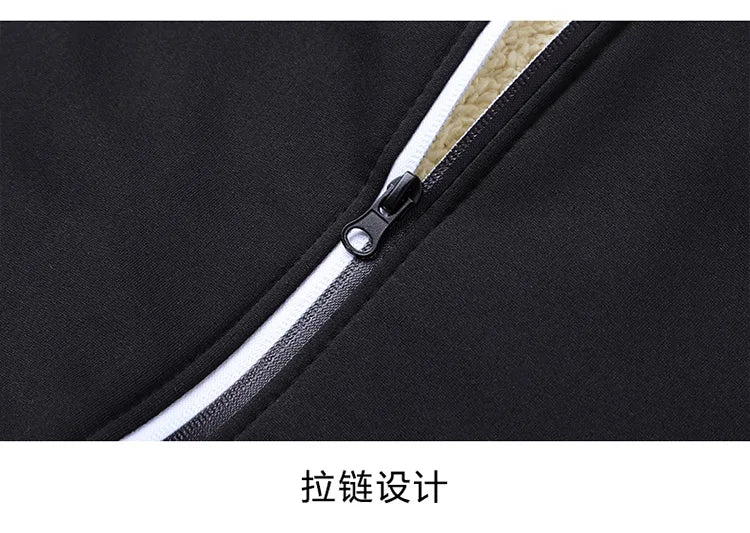 ‌Blue Fleece-Lined Hoodie Jacket for Men - Warm, Comfortable, Casual Style‌ Male Coat. Size M-5XL 6XL