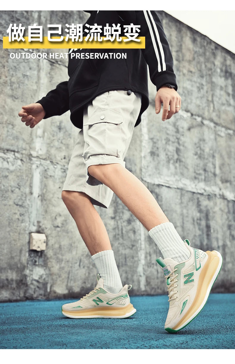 Sports Shoes for Men Mesh Breathable Comfortable Outdoor Sports Trendy Lace-up Sneakers 2025 New Casual Running Shoes for Man