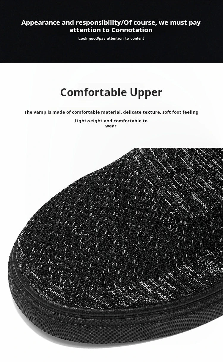 Men's Casual Shoes with Simple Mesh Design Flat Low-top Spring and Summer Shallow-mouthed Wearing Style Versatile Walking Shoes