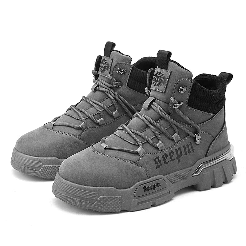 Boots for Mans Tooling Boot Keep Warm Easy To Clean Trendy All-match Crush Resistant Outdoor Shoes British Style New Arrival