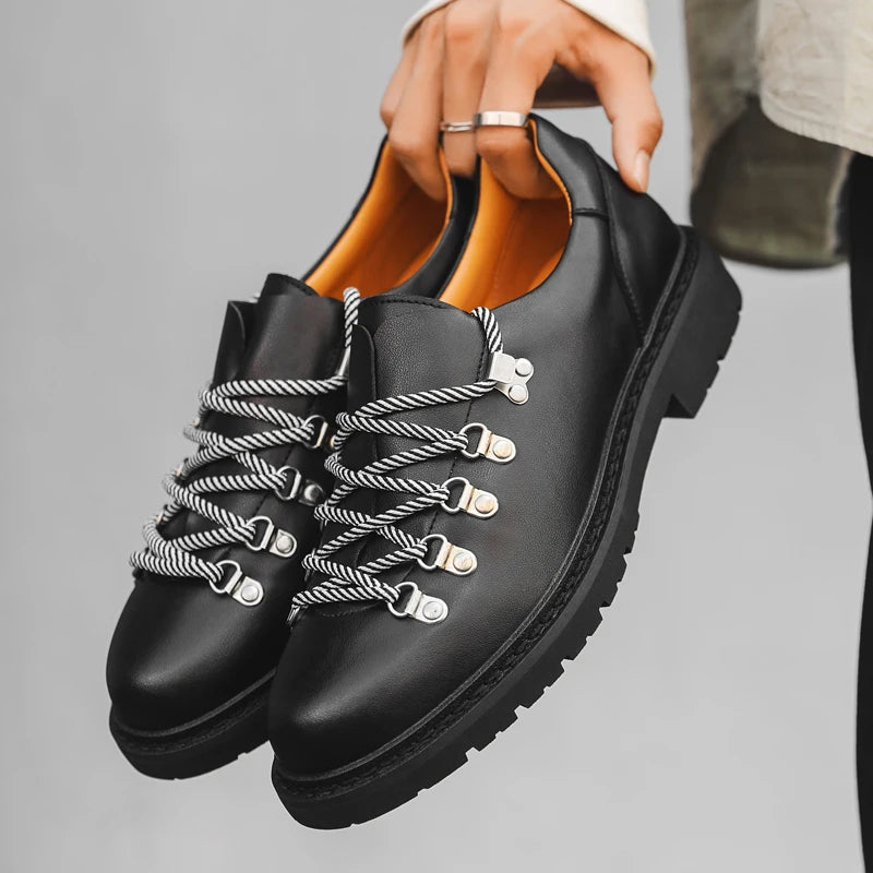 Casual Business Shoes for Men Fashion Male Dress Shoes Quality Designer Men Thick-soled Shoes Moccasins Zapatos De Vestir Hombre