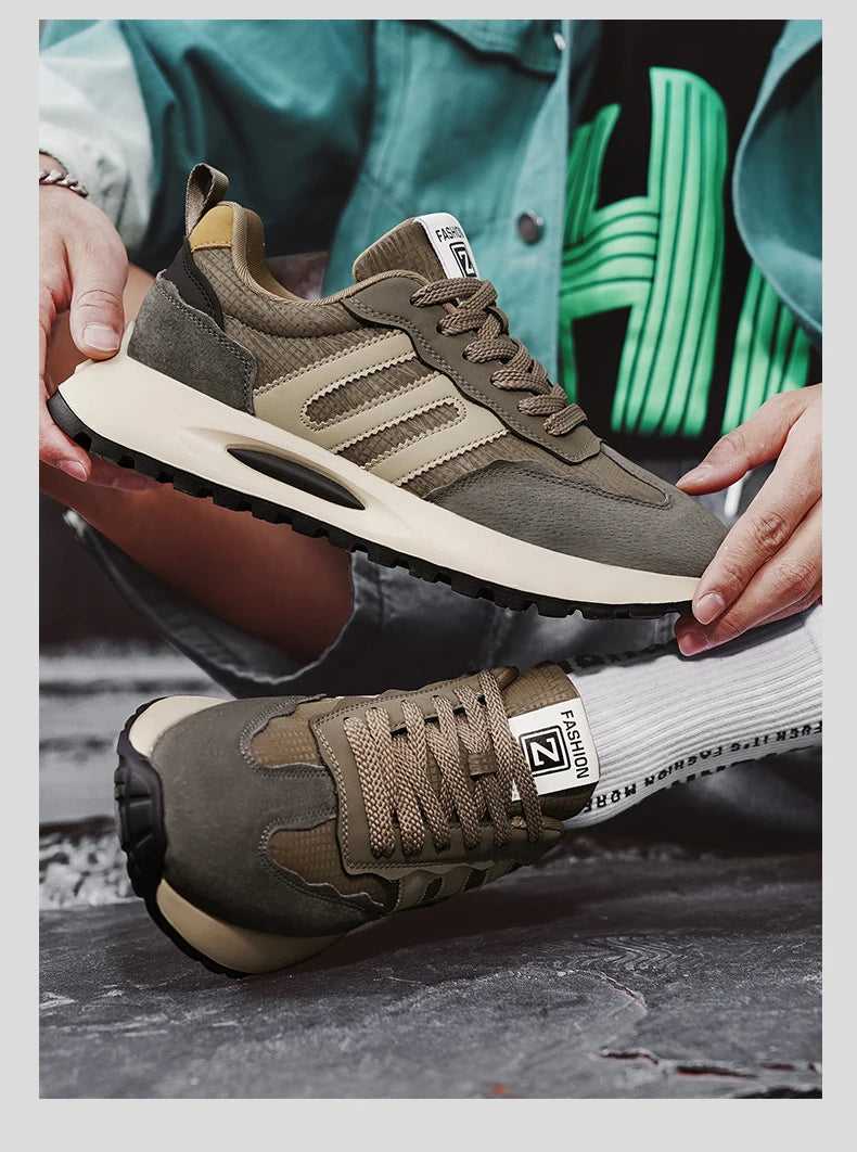 Men's shoes with a high-end feel, 2025 new trendy brand, spring and autumn season, teenage student sports running shoes, stylish