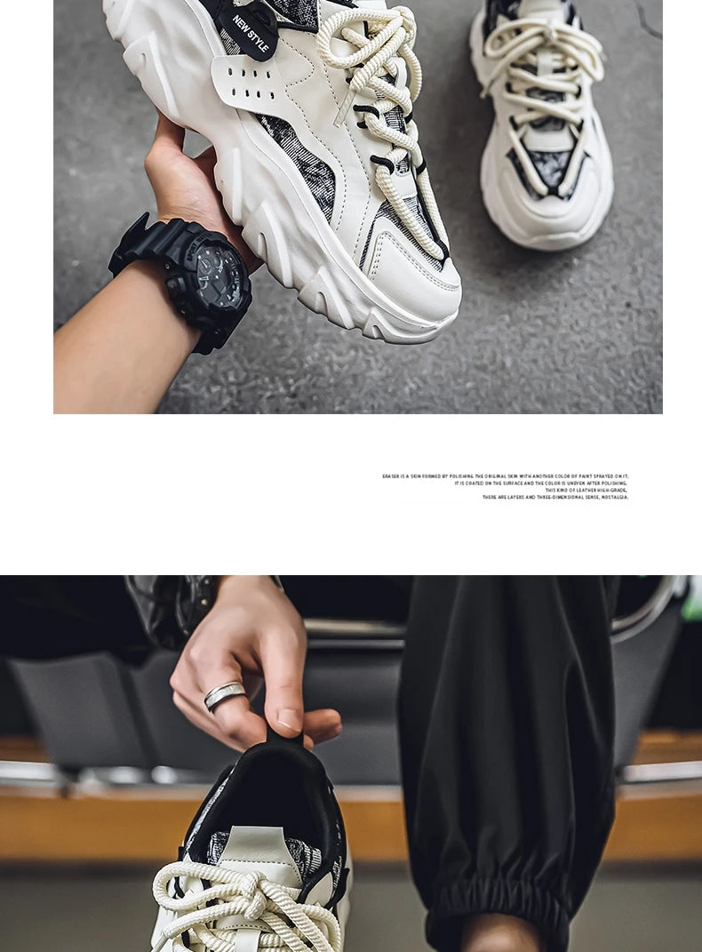 2024 New Shoes For Men Sneakers Male Casual Mens Shoe Big Shoelace Trainer Race Breathable Shoes Fashion Loafers Running