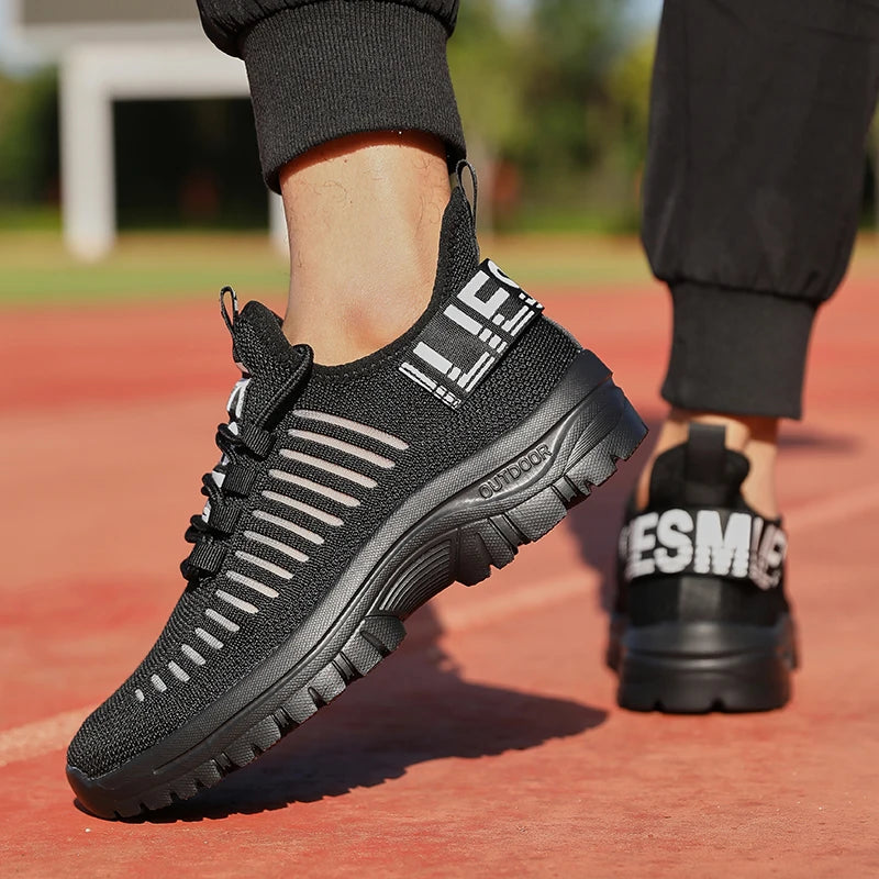 new Shoes for Man	Summer Walking Comfort Platform Sneakers Mesh Fashion Design Breathable Travel Training Jogging Shoes 36-46