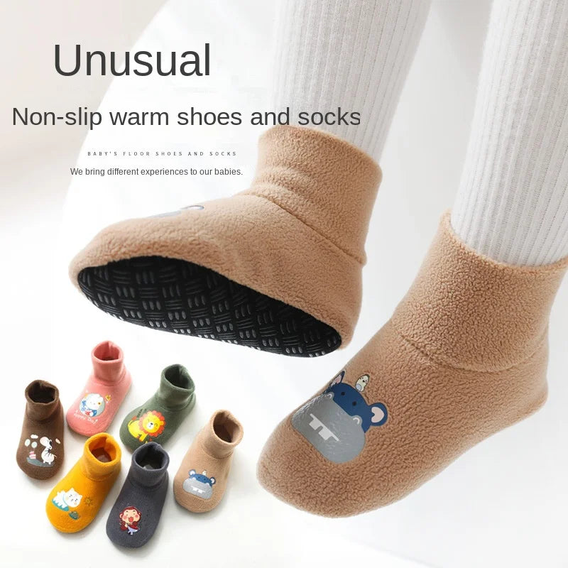 Baby Socks Shoes Infant Cute Cartoon Kids Boy Shoes Soft Rubber Sole Child Floor Sneaker BeBe Booties Toddler Girls First Walker