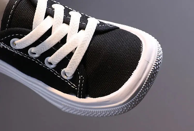 Kids Non-slip Comfort Sneakers Shoe Toddlers Tennis shoesChildren Sport Canvas Shoes Lace-up Girls Flat Boys Casual Shoes