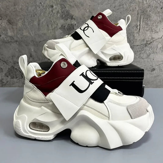 Men's Thick Soled Sports Shoes Fashionable and Versatile Trendy Street Style Men's Casual Shoes