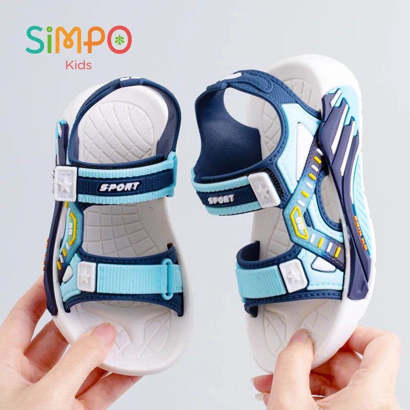 Summer Kids' Sandals Unisex Soft Bottom Casual Beach Shoes for Primary School Students Boys & Girls Charms Decorations