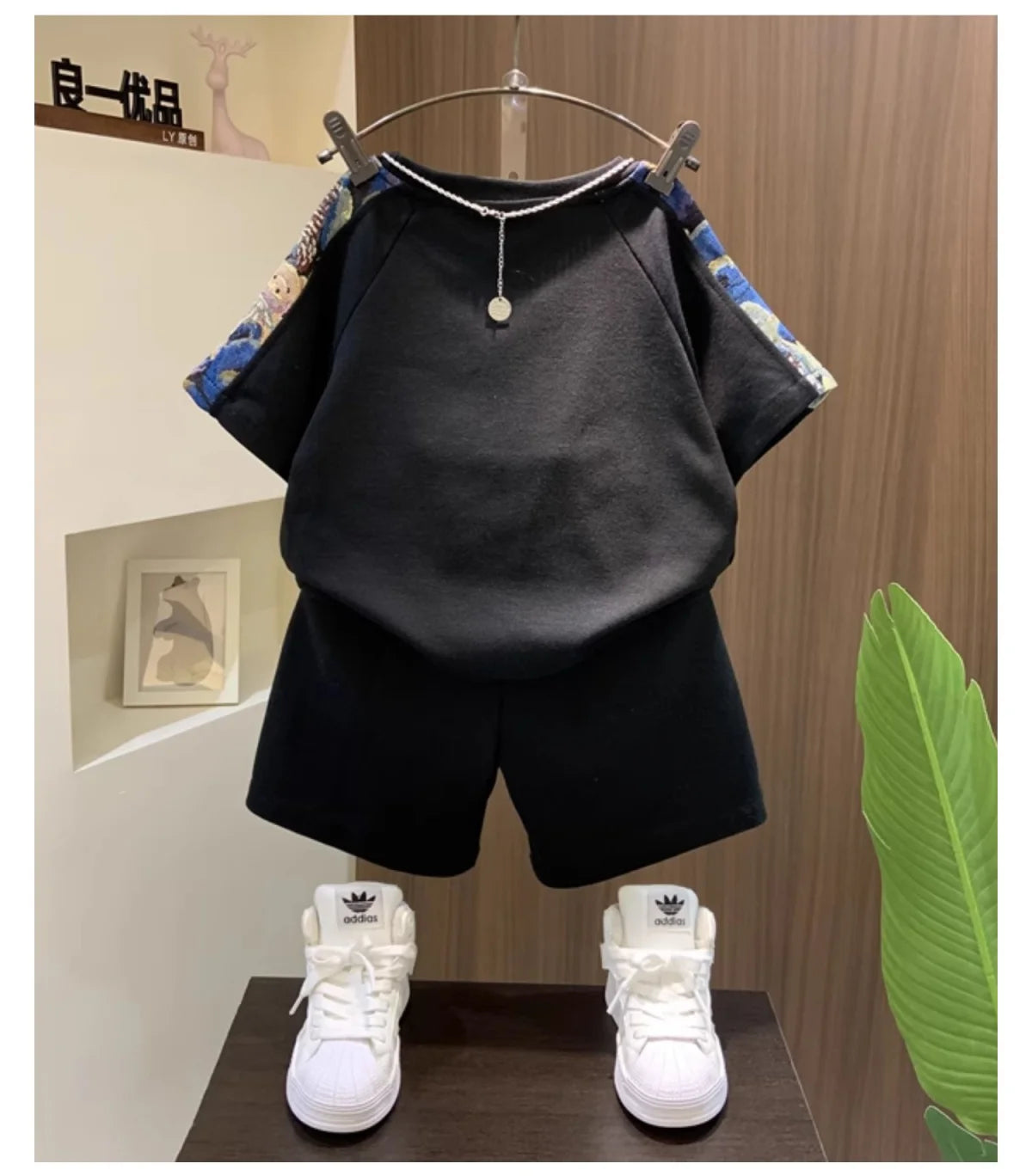 Children's Summer Set 2025 New Boys' Baby Cool Handsome Short sleeved T-shirt Shorts Two piece Set
