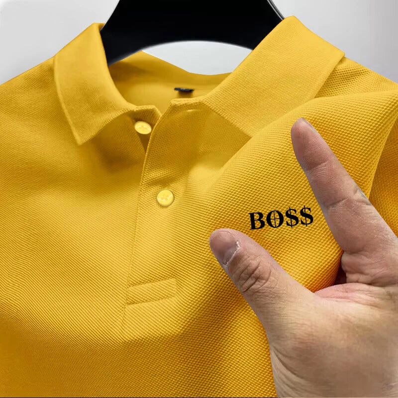 Men's Short Sleeve Polo Shirt, Quick Dry, Breathable, Casual, Stylish, Business, Sports, Summer, High, New, 2025