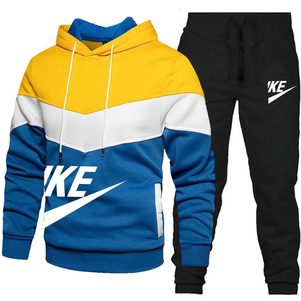 2025 New Autumn Winter Men's Sets Zipper Hoodie+Pants Pieces Casual Tracksuit Male Sportswear Brand Clothing Sweat Suit