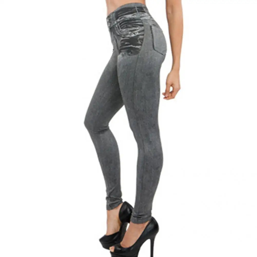 Fashion Women Jeans Stretch Breathable Skin-friendly Stretch Denim Pencil Pants