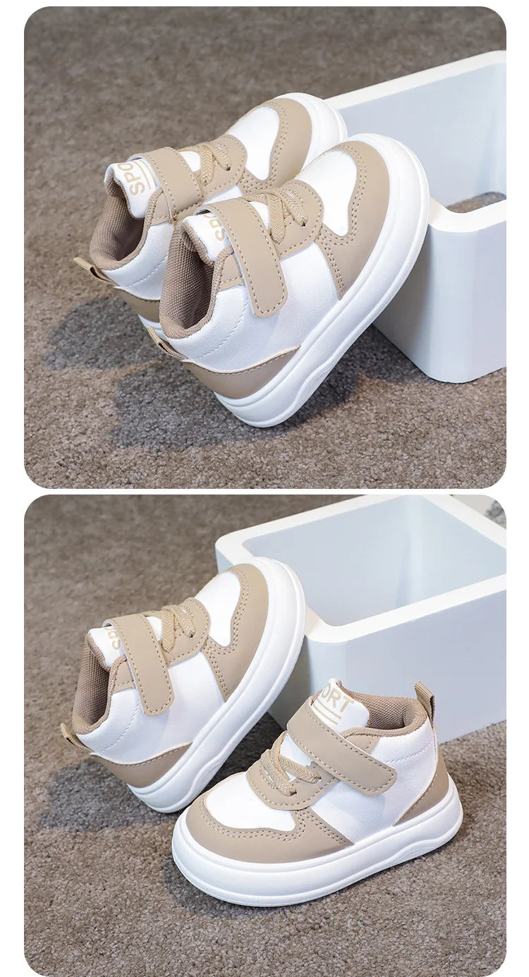 Fashion Kids Sneakers Spring Autumn High Top Breathable Casual Shoes Girls Non-slip Board Shoes Boys Outdoors Basketball Shoes