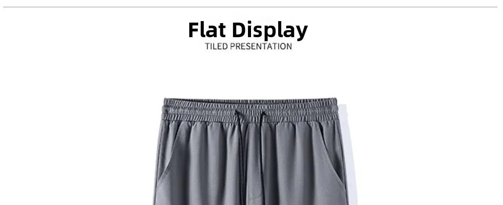 Ice Silk Men's Summer Thin Qui Dry Sports Loose Fit Breathable Long Pants Casual Trousers Youth Active Sle Basic Color