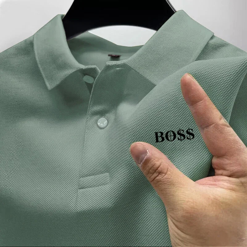 Men's Short Sleeve Polo Shirt, Quick Dry, Breathable, Casual, Stylish, Business, Sports, Summer, High, New, 2025