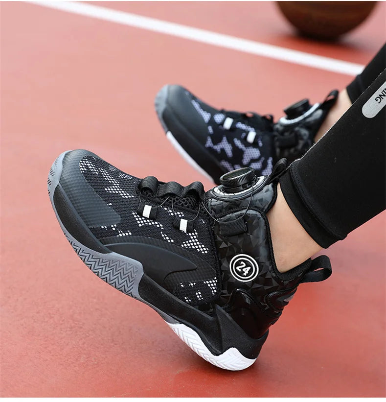 Kids Basketball Shoes Boys Sneakers Non-slip Child Trainer Basket Shoes Outdoor Children Sport Shoes