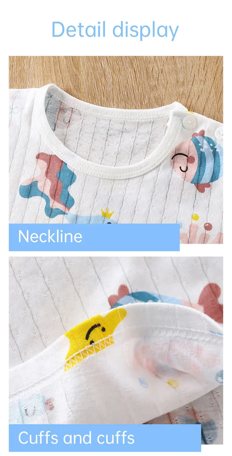 Children Sets Cotton Kids Clothes Long/Short Sleeve Home  Sleepwear Children's Clothing Boy Girl Autumn winter Tops Pants Suits